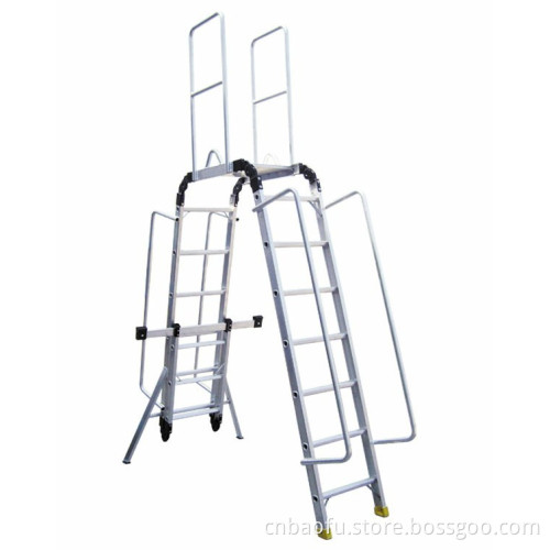 Aluminum Six-Joint Ladder with Welding Handrail